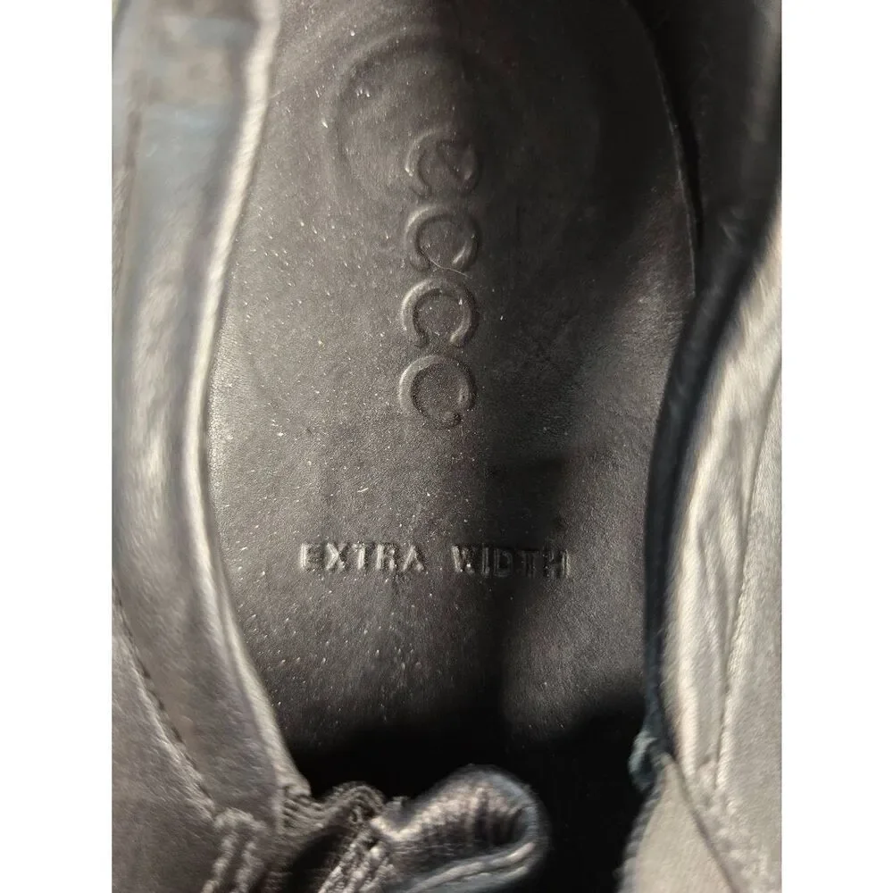 ECCO Soft 7 Women’s Size 9 Woven Black Leather Slip on Loafers
